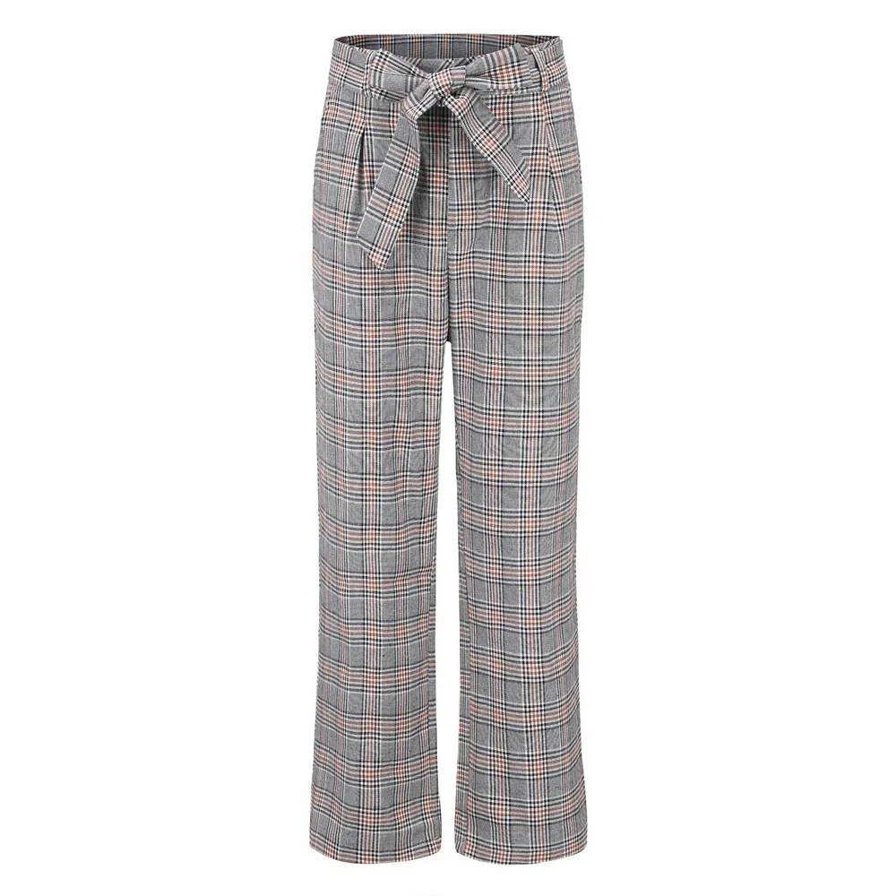 классические клетчатые брюки весна 2020 женские большого размера модные штаны с