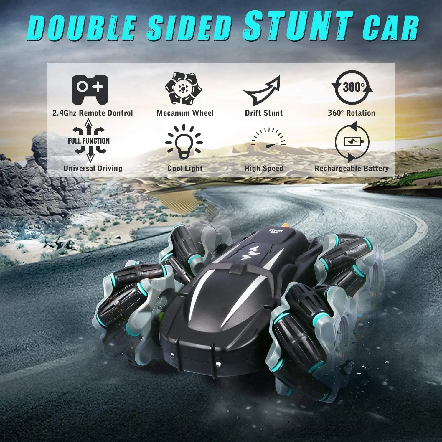 Автомобиль с дистанционным управлением 1/18 RC Drift Car Race Sunt 4WD 2 4 ГГц 360 вращения