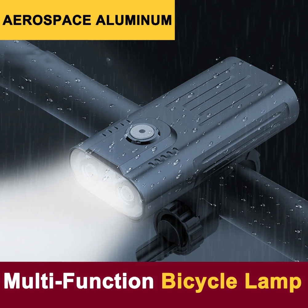 

Водонепроницаемый Головной фонарь для горного велосипеда, зарядка через USB, светодиодный Передний фонарь на руль велосипеда, оборудование ...