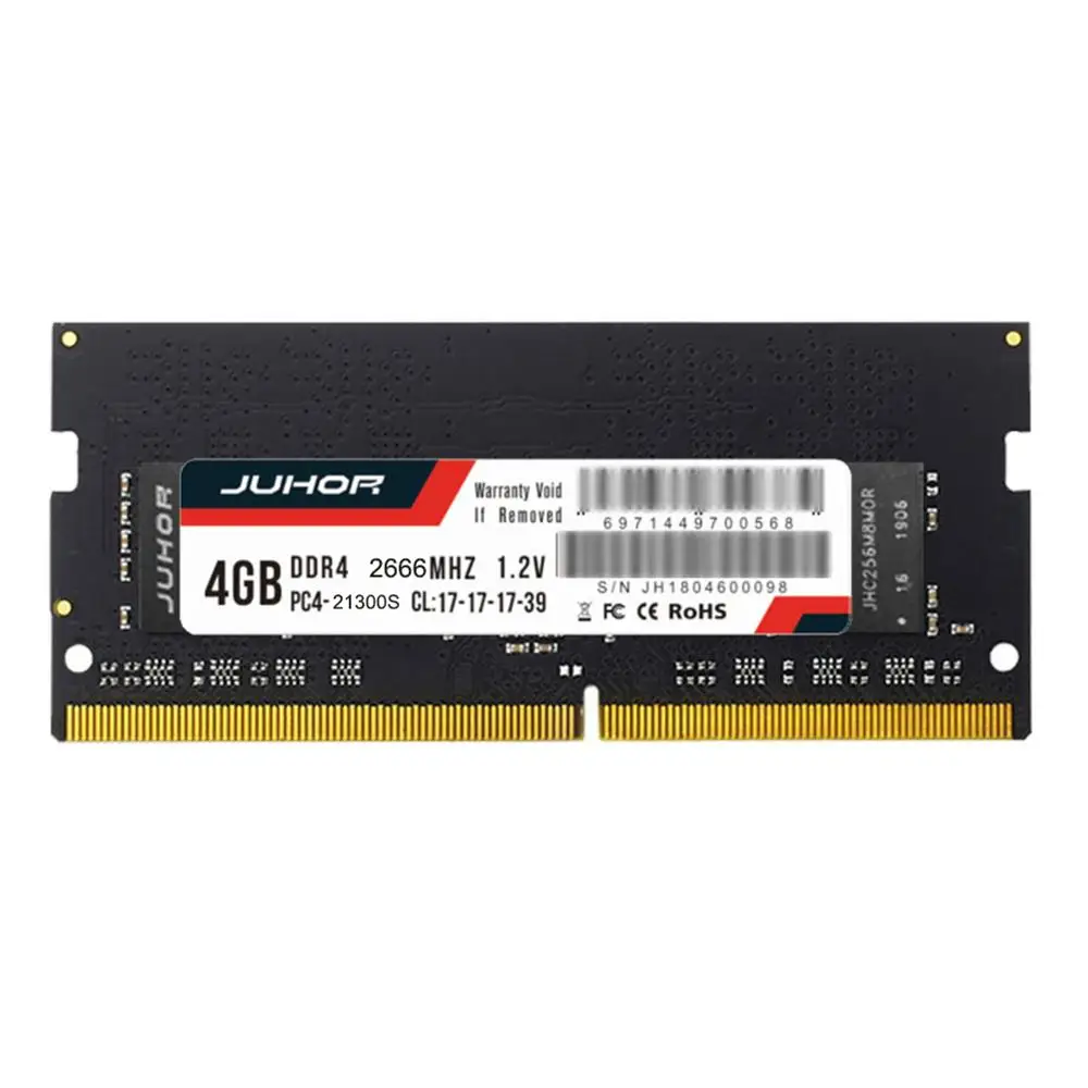 Оперативная память для ноутбука SODIMM 4 Гб Память DDR4 260 контактов 1 2 В с разъемом на