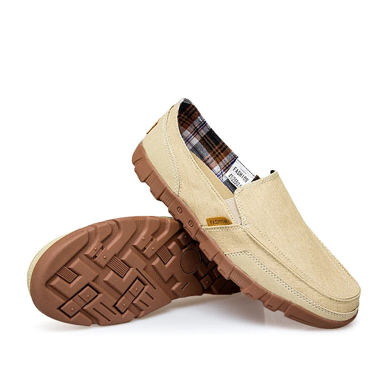 Мужская парусиновая обувь повседневная деловая дышащая на плоской подошве