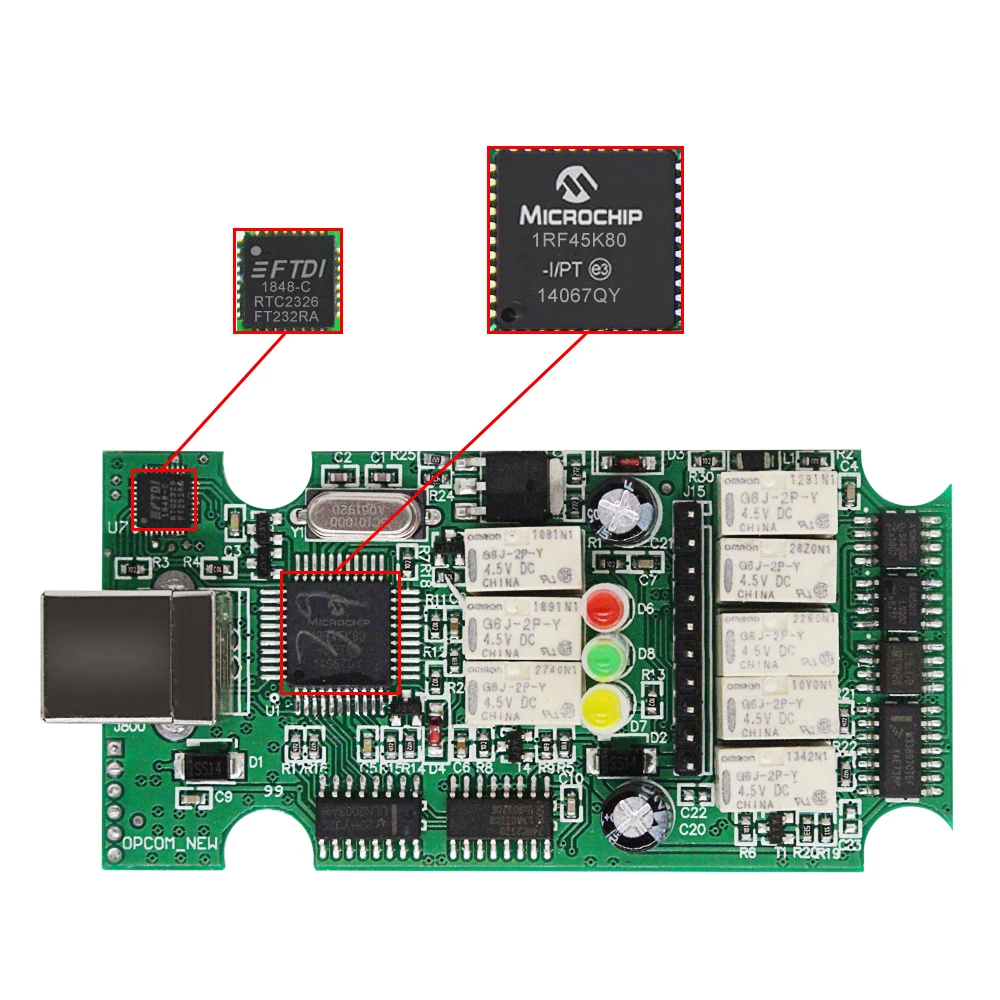 Горячая Распродажа V5 PCB FW V1.59 или V1.99 оп ком v1.99 с PIC18F458 подключению CAN шины OBD2 OP COM OPCOM