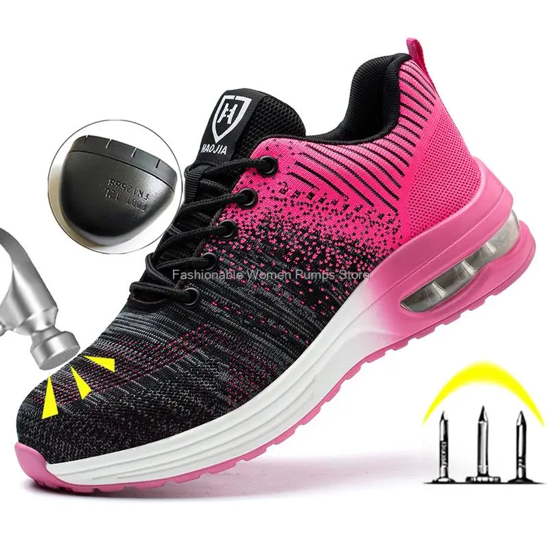 Защитная обувь унисекс мужские и женские рабочие защитные ботинки со стальным