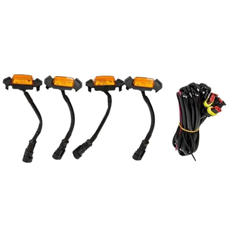

AP68-LED Light 4 Pcs Daytime Running Light Width Indicator Light for 2016-2018 Aftermarket Toyota Tacoma TRD PRO Grille