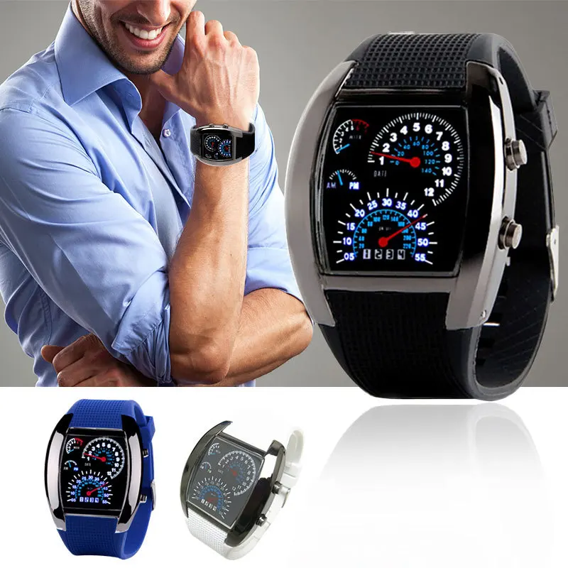 

Unique LED Digital Watch Fashion Men's Watch Male Wrist Watch Electronic Sport Watches Clock Support Dropshipping