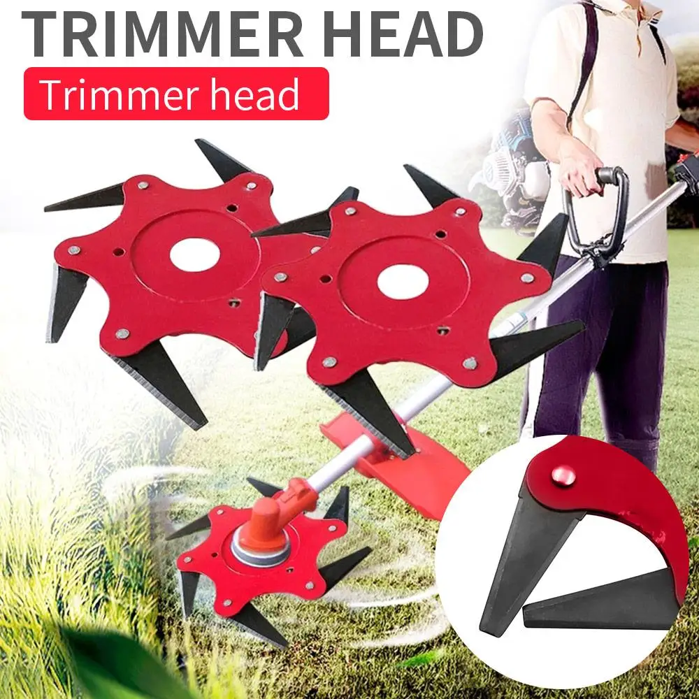 

Brush Cutter Head 6 Steel Razor Manganese Stee Trimmer Head Grass Brushcutter Yard Spring Updated Grass Trimmer