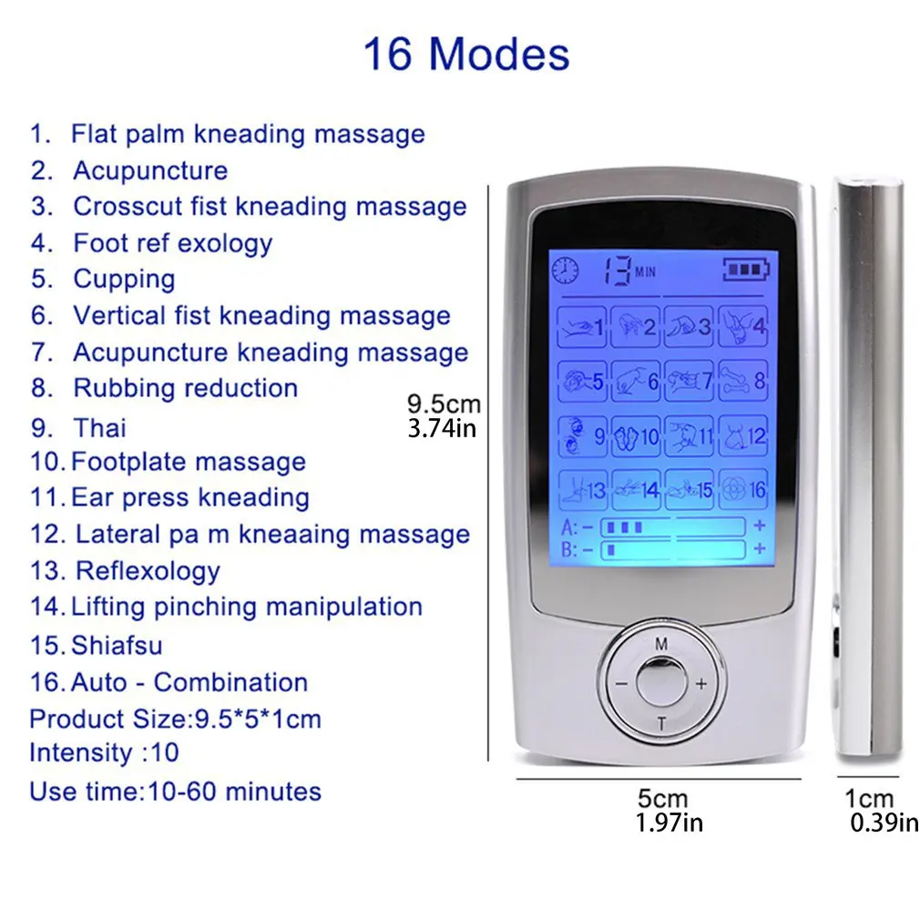 

16 Mode Multi-Function Cervical Vertebra Acupuncture Pulse Physiotherapy Massager Digital Meridian Physiotherapy Instrument