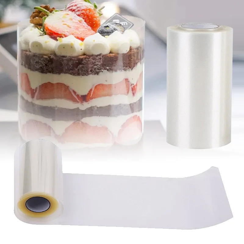 

1 Roll Cake Surround Film Transparent Cake Collar Kitchen Acetate Cake Chocolate Candy For Baking Durable 8cm*10m/10cm*10m