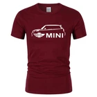 Новинка 2021, мужские футболки MINI Cooper s с принтом автомобиля, мужские футболки, персональная графическая брендовая Новая женская футболка с рисунком автомобилей, футболка DG55