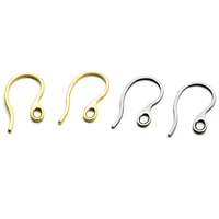 20pcs 12x22mm 316l surgical stainless steel gold silver earring hooks earrings clasps findings ear wires for diy jewelry making