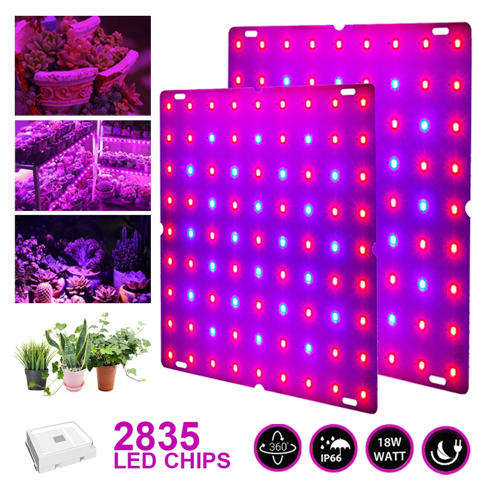 

Full Spectrum LED Grow Light SMD 2835 Lamp Beads Quantum Board Growth Lighting Hydroponics Plant Lamp 265V Phytolamp For Plants