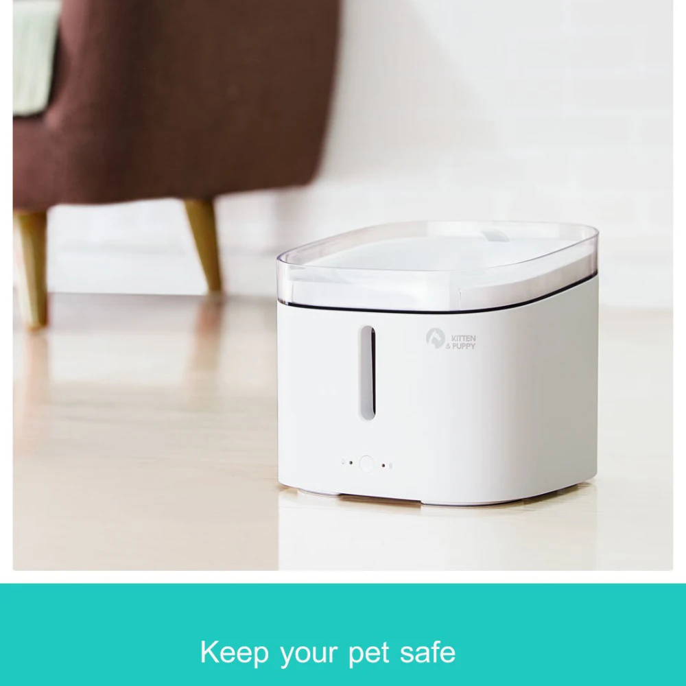 Original Xiaomi Mijia Kitten Puppy Pet Water Dispenser For Dog And Cat Clear White Color Small Us Plug | Электроника