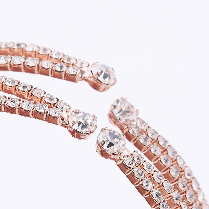 Браслеты Стразы с кристаллами 4 линии витые посеребренные и темно черные