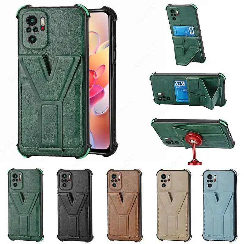 

Магнитный держатель для карт, кожаный чехол-Бумажник для телефона Xiaomi Mi 11 Lite Poco X3 Note 10 9, чехол-подставка из искусственной кожи с отделениями ...