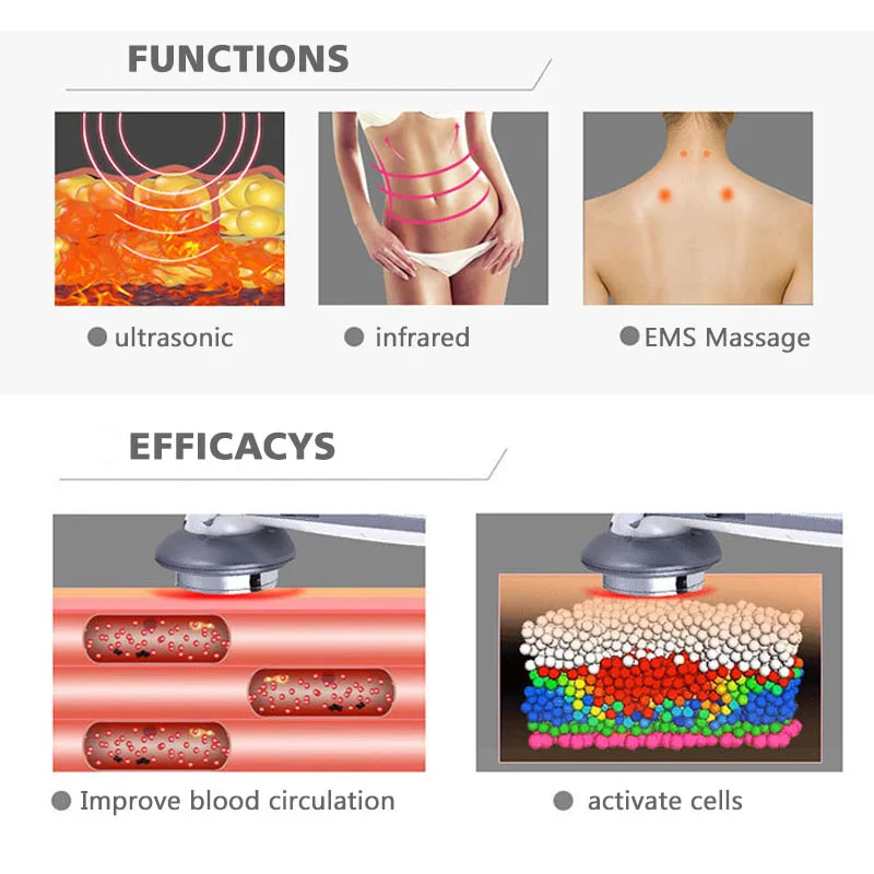EMS инфракрасный ультразвуковой массажер для тела ультразвуковое устройство