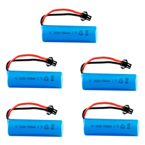Аккумулятор Lipo 3,7 в 18650 для радиоуправляемых игрушек, вертолета, автомобиля, баота, пистолета, грузовика, поезда, мотоциклов, игрушечных аксессуаров, Аккумулятор 3,7 в 1500 мАч аккумулятор с ру
