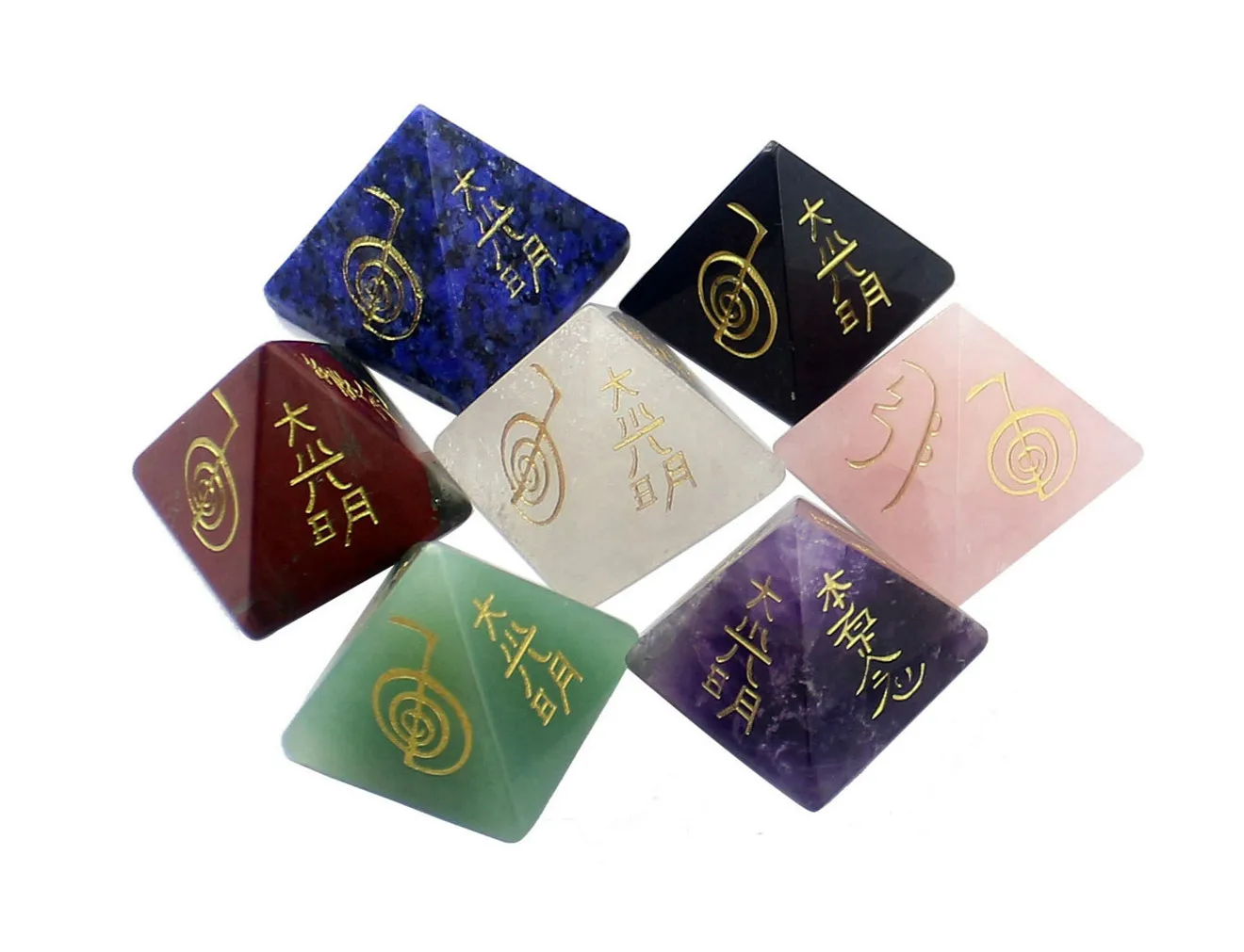 Натуральный Полудрагоценный камень в форме пирамиды, религиозный энергетический камень рейки, Япония, LingShi, предметы интерьера, 30 мм, длина 32 мм, высота