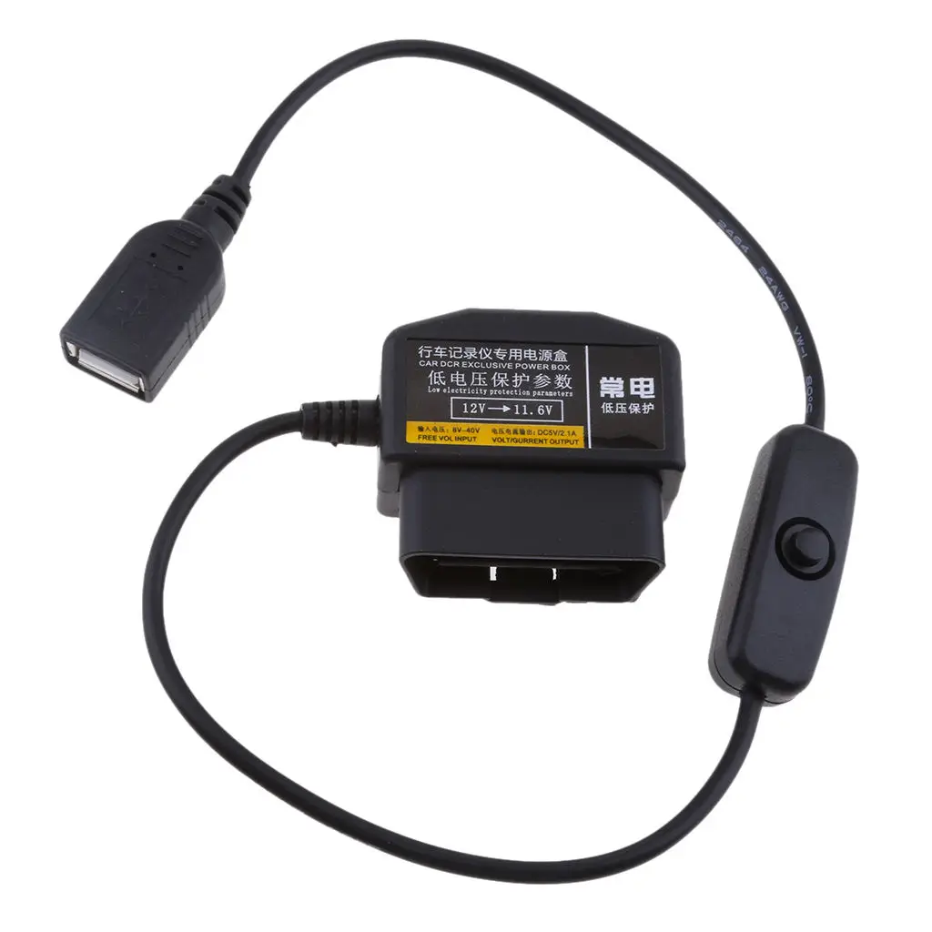 

12V/36V to 5V/2A Cam / Car Video Recorder HardWire Kit DVR OBD Buck Line