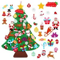 diy felt christmas tree merry christmas decor for home 2021 christmas tree ornament santa claus kids xmas tree navidad new year