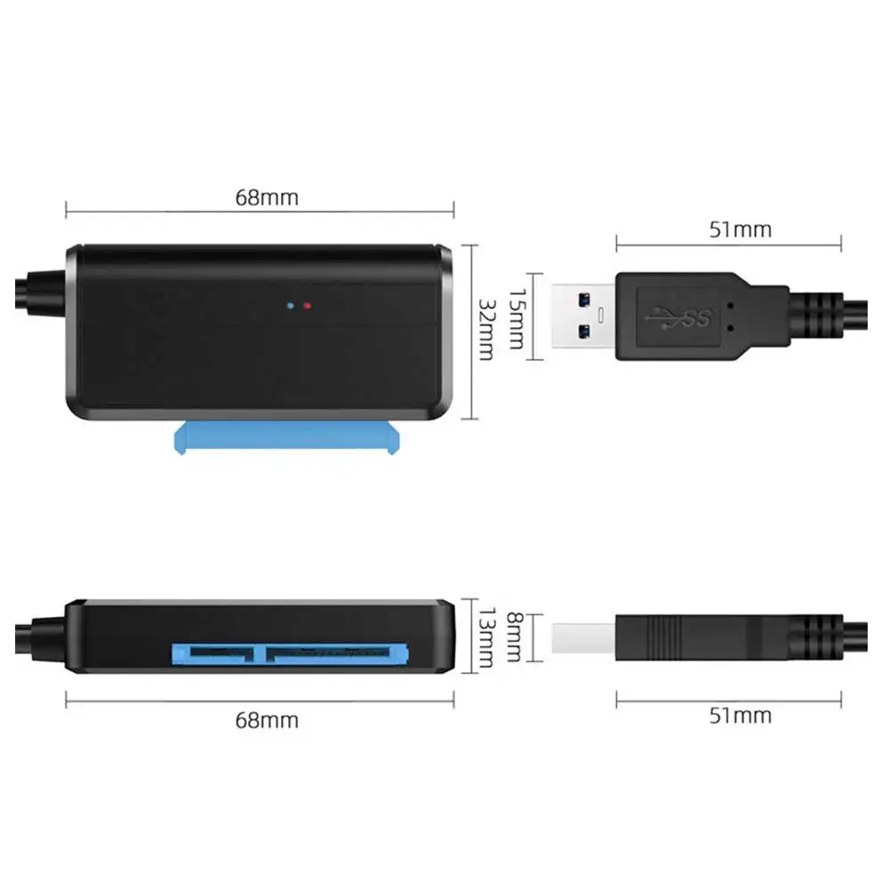 Адаптер USB 3 0 к Sata 2 1 45 см кабель-переходник SataIII USB3.0 для 5 &quot3 5&quot дюйма III II I HDD SSD