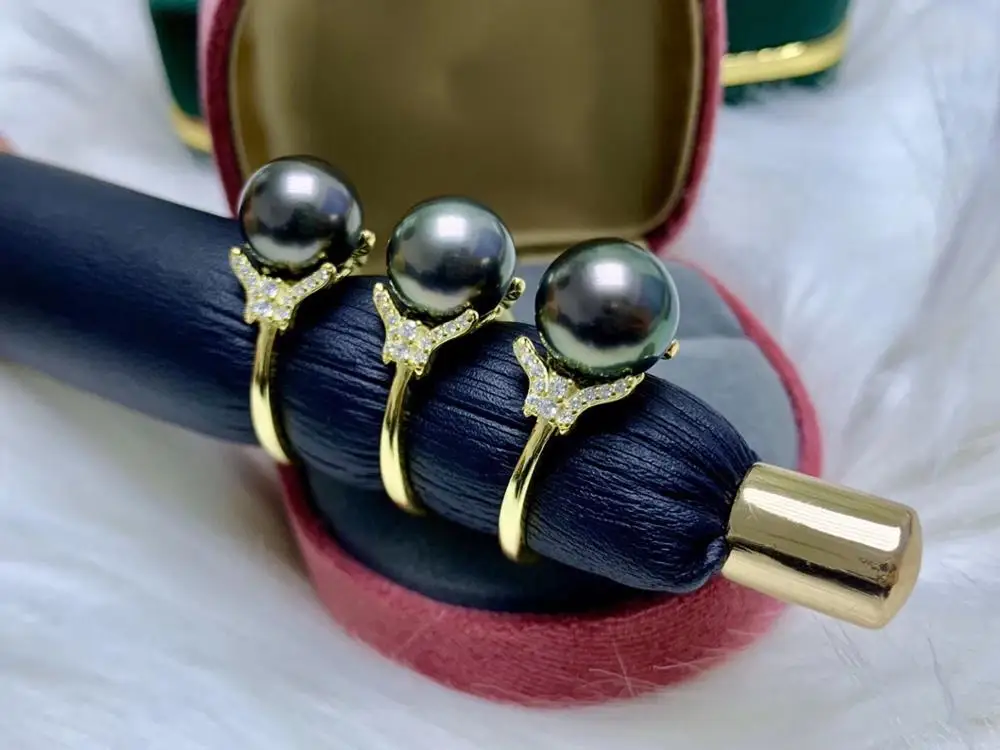 

Новое поступление, кольцо на палец из стерлингового серебра 925 пробы с регулируемыми настройками, ювелирные изделия, аксессуары для жемчуга