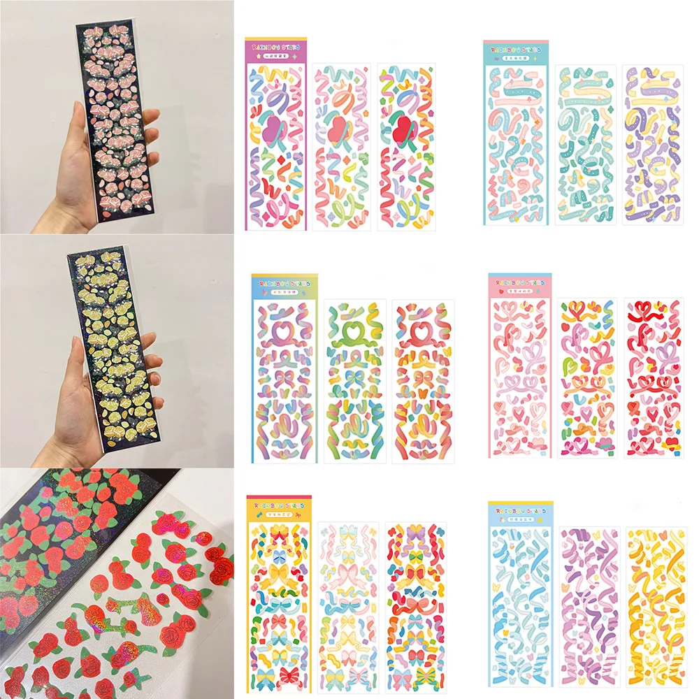 Корейский DIY лазерные наклейки мобильные телефоны Скрапбукинг дневник альбом