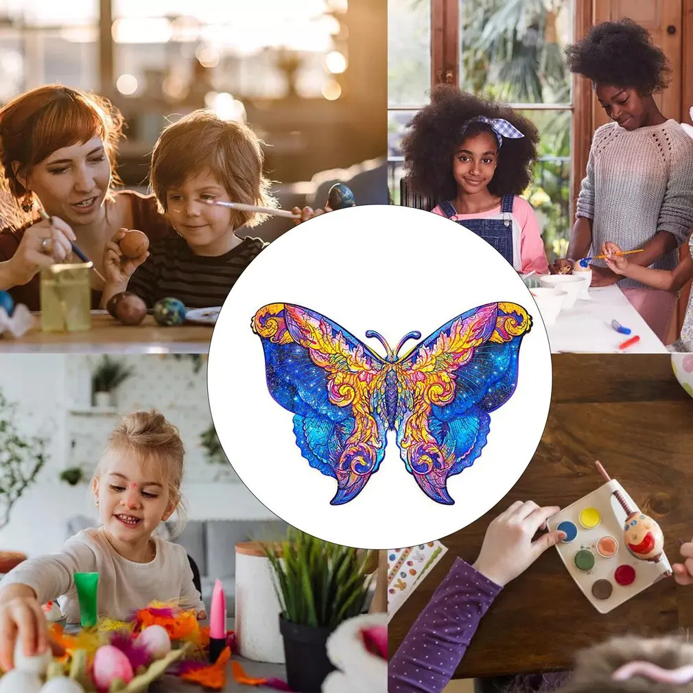 

Wooden Puzzle For Adults And Children Wood DIY Crafts Animal Shaped Christmas Gift Basswood Jigsaw Puzzle Difficulty