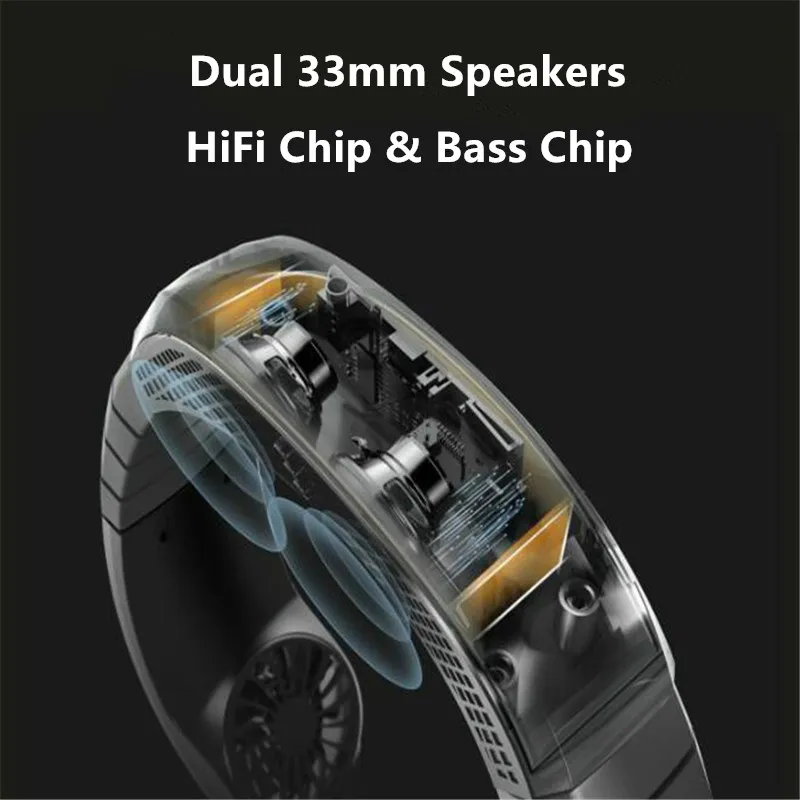 2 в 1 шейный кулер и Bluetooth динамик Электрический вентилятор музыкальный центр