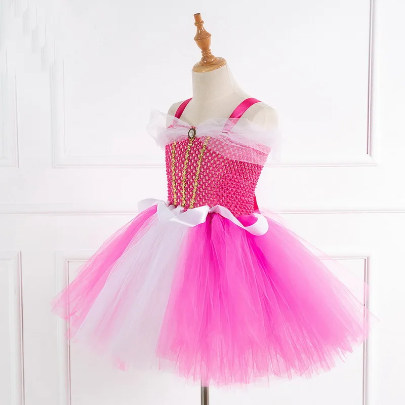 Платье принцессы для девочек костюмы на Хэллоуин вечерние Аврора платье Дети