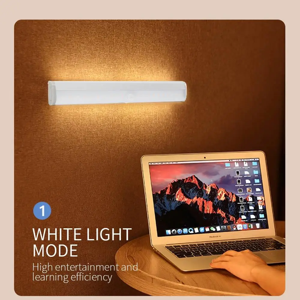

Night Light 10LED+10LED Stairway Camping Stairs Motion Sensor Portable Battery Power Warm/White Porch Drawer Stick on