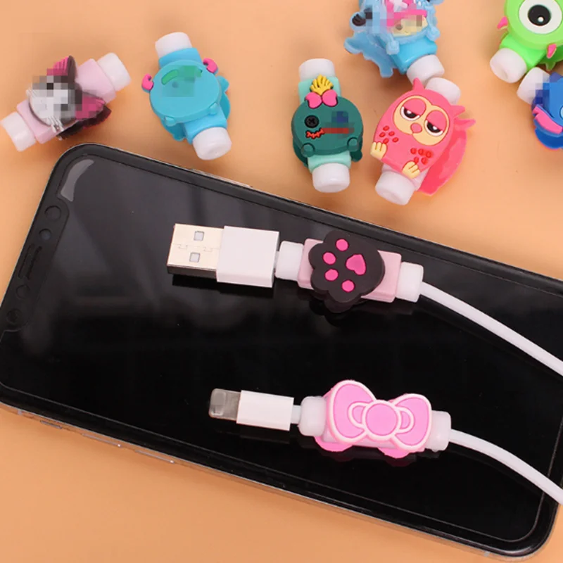 100pcs Cartoon Cable Protector for iphone Saver USB Charging Data Line Protective Sleeves Winer iPhone 5s 6s Ipad mini | Электроника