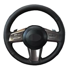 Чехол рулевого колеса автомобиля черная искусственная кожа ручной работы для Subaru Outback 2010 2011 2012 Legacy 2009-2012