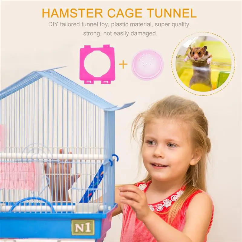 Tubos de conexi&oacute;n para h&aacute;mster, 1 Juego de placas de conexi&oacute;n, tuber&iacute;a externa de aventura, tunel de conexi&oacute;n DIY-2