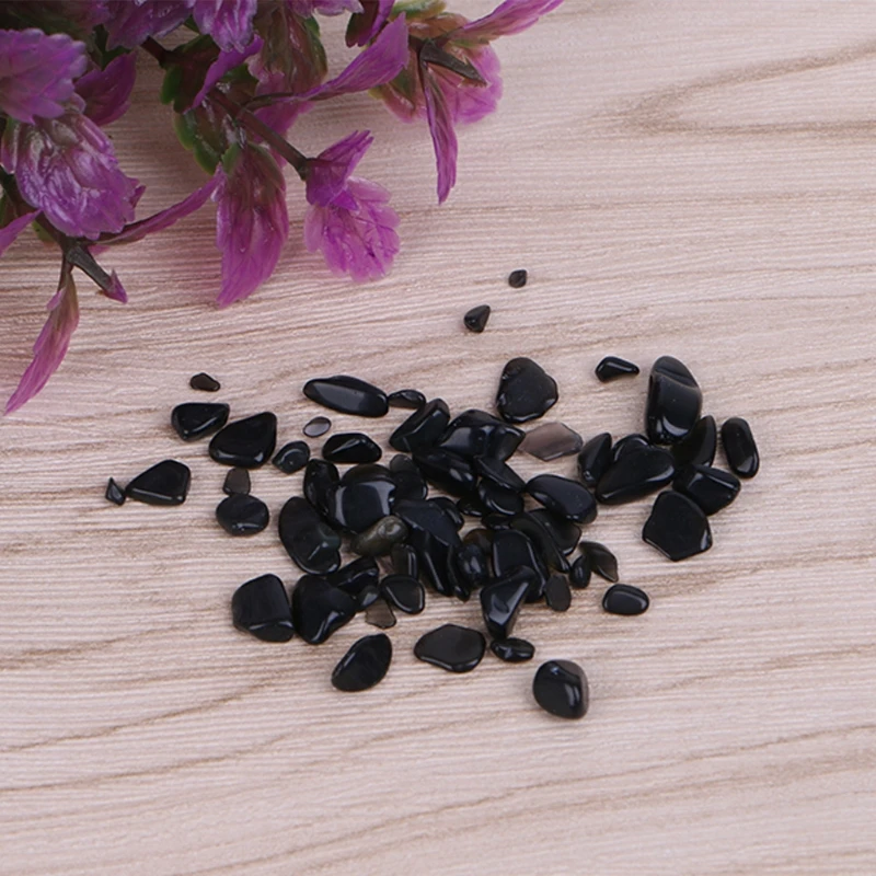

50g Natural Black Tourmaline Crystal Stones Gravel Polished Aquarium Plant Decor