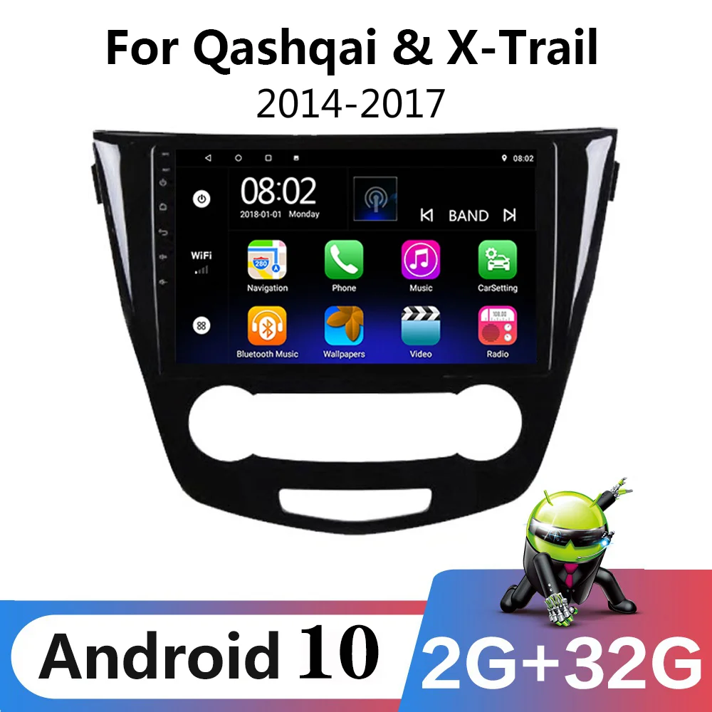 Автомобильный мультимедийный видеоплеер android 10 1 2Din для Nissan X TRAIL Trail T32 Qashqai 2 J11 2013