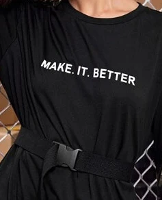 

Starqueen-JBH Make It Better Summer Fashion Street Style Cool Grunge Unisex Women T-Shirt O Neck Harajuku Hipster 90s Tee Top