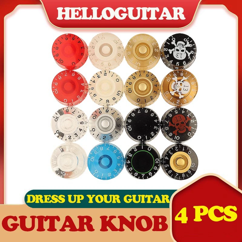 4 pcs acryl gitarre bass volume tone speed control knöpfe wiederum tasten für lp sg epi gison stil elektrische gitarre ersatz free global sh