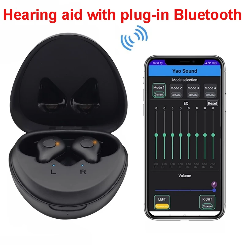 

Слуховой аппарат с подключаемым Bluetooth, цифровой 120 дБ, 16 каналов, сенсорное управление, усилитель звука для глухости
