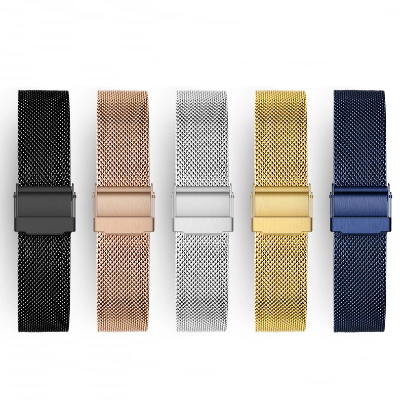Milanese Watchband Replacement strap 18mm 20mm 22mm Universal Stainless Steel Metal Watch Band Mesh Strap Bracelet