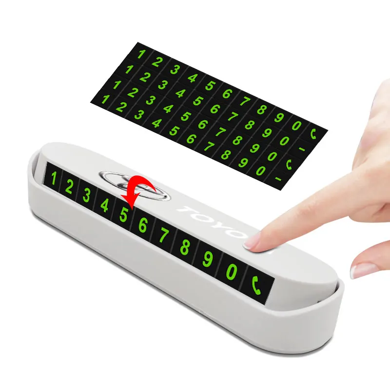 1 шт. временная карточка для парковки автомобиля с помощью номера телефона для Toyota Prado Auris Avensis Corolla Verso Sienna Yaris Prius Rav4 на.