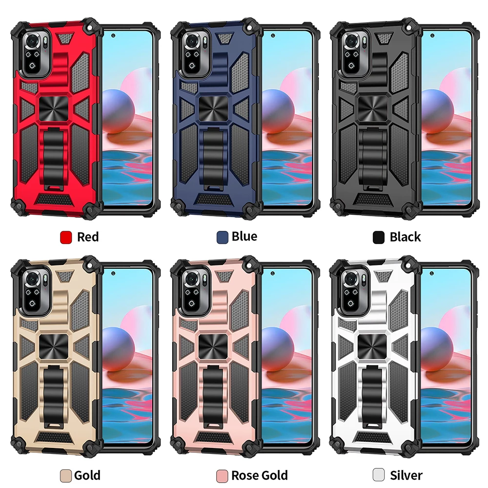 

For Xiaomi Redmi Note 10 9 8 Pro 9C 9A 10S Phone Cover For Redmi Note10 Pro 2021 New Armor Bumper Shockproof Military Phone Case