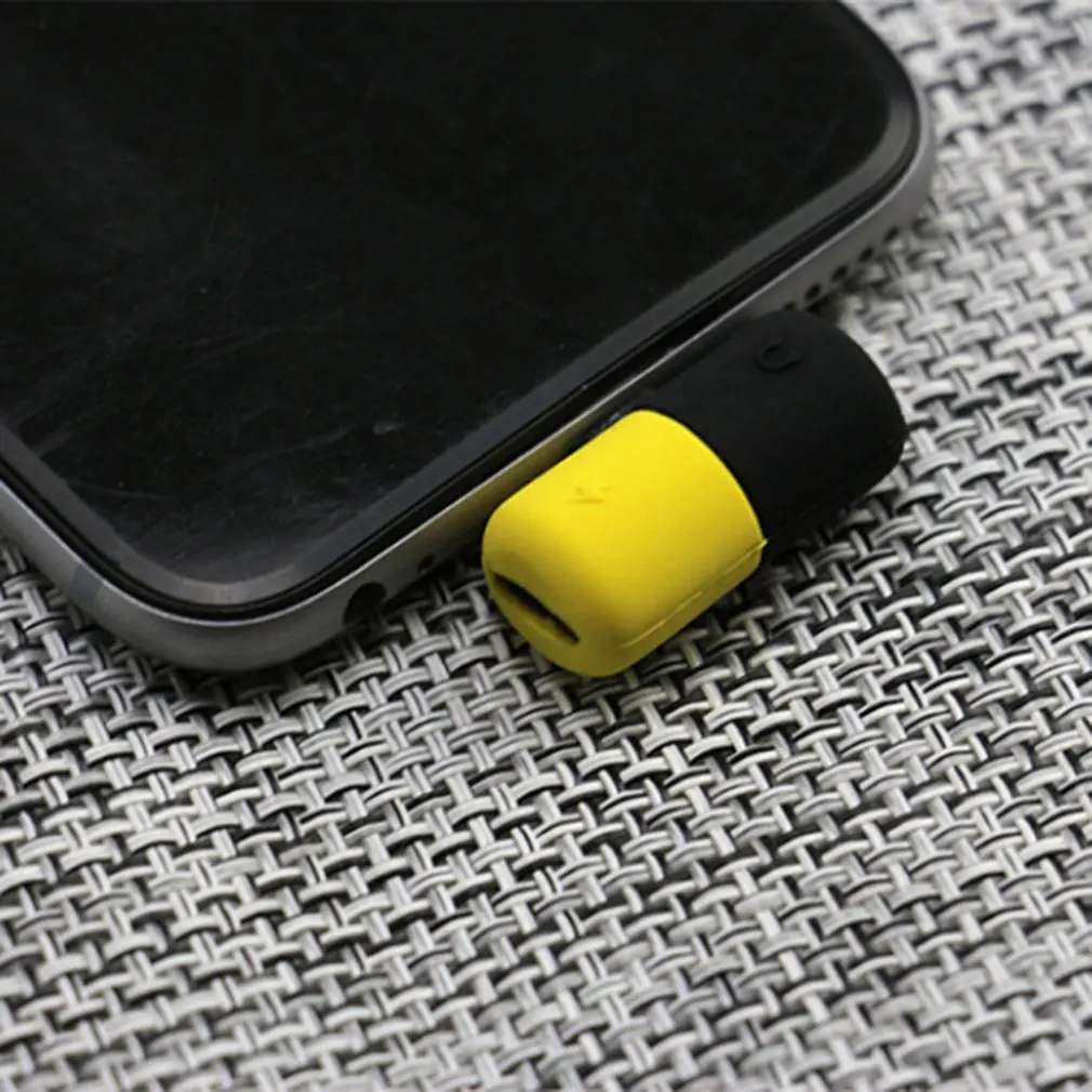 Мультфильм таблетка зарядка прослушивание песня 2 в 1 аудио кабель для Apple адаптер