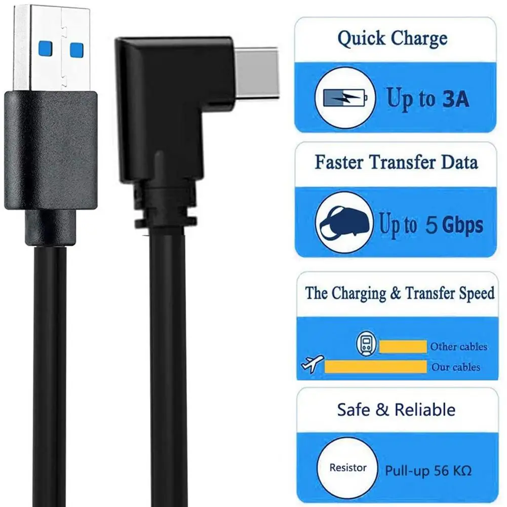 5 м Высокое Скорость кабель для передачи данных USB 3 0 Тип C Oculus Quest 1/2 ссылка очки
