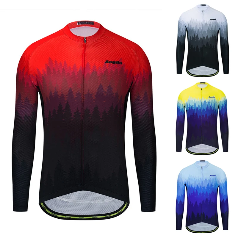 Aogda велосипедный Джерси 2020 с длинным рукавом для горного и шоссейного велосипеда
