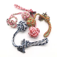 1pc dog cotton rope toy dog outdoor interactive bite toy puppy teeth cleaning molar braided ball dogs toys pet supplies