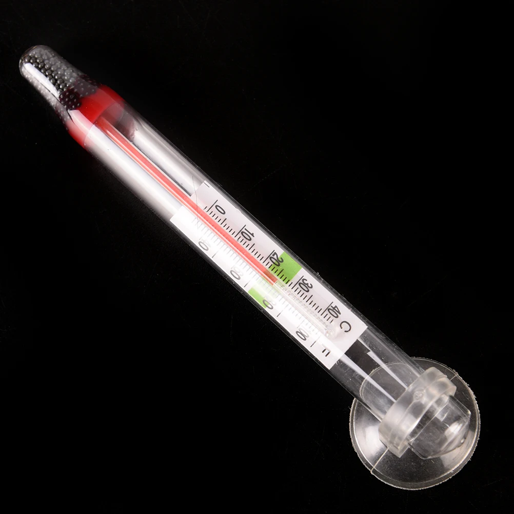 

Useful GlassTube Aquarium Fresh/Salt Fish Thermometer Temperature Submersible Suction Aquariums Tanks Decor Function Great