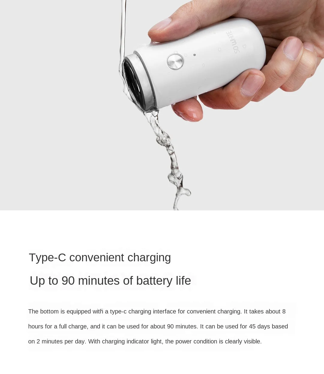 

Electric Shaver Mini portable razor USB Rechargeable beard trimmer washable for men Dry Wet Shaving