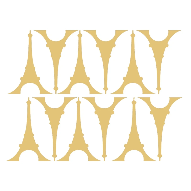 12 шт. Парижская башня акриловая Съемная Зеркальная Наклейка s на стену украшение