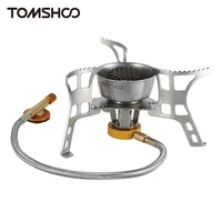 tomshoo backpacking canister gas stove camping gas burner outdoor cooking foldable hiking supplies butane canister compatible