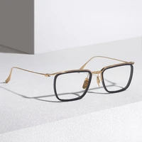 brand design alloy acetate square optical eyeglasses for men lightweight womens glasses frame classic rectangle myopia eyewear